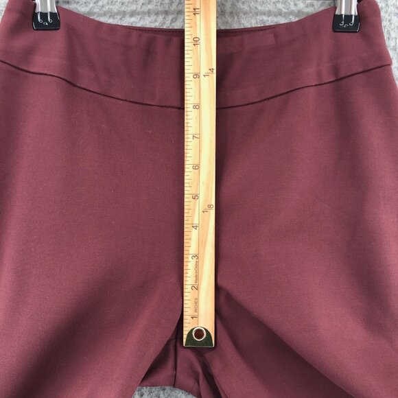MarlaWynne Pants Women 2 Red Ponte Stretch Slim Leg Pull On Everyday Casual NWT - Picture 10 of 13